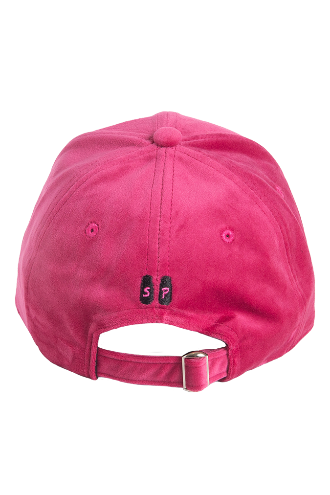 Pink Velvet Woman Cap