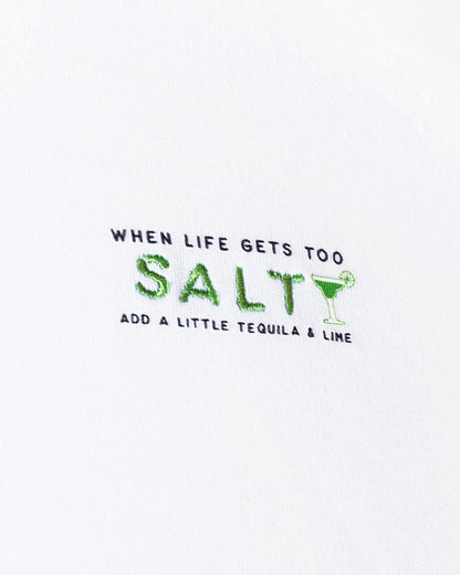 "When life get's too SALTY, add a little tequila & lime" Tee 🍸