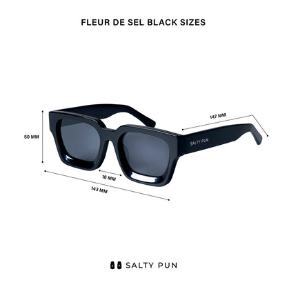 Polarized Sunglasses - Fleur De Sel Black