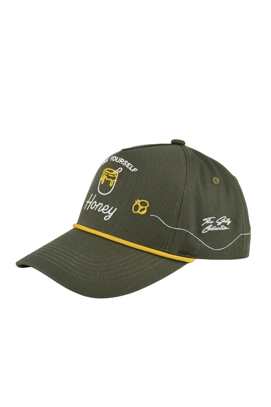 "Bee Yourself Honey" Cap - Olive & Honey Gold