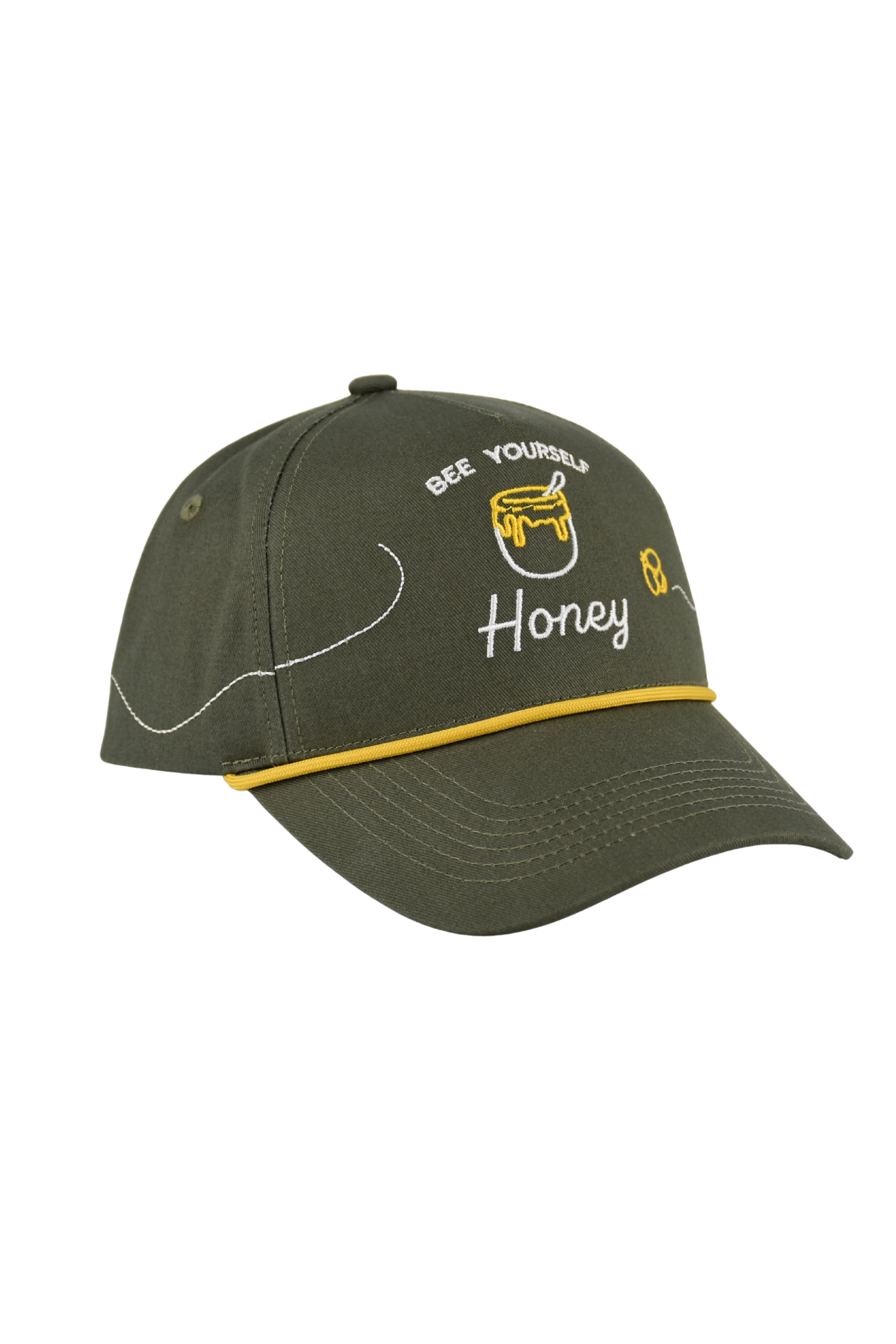"Bee Yourself Honey" Cap - Olive & Honey Gold