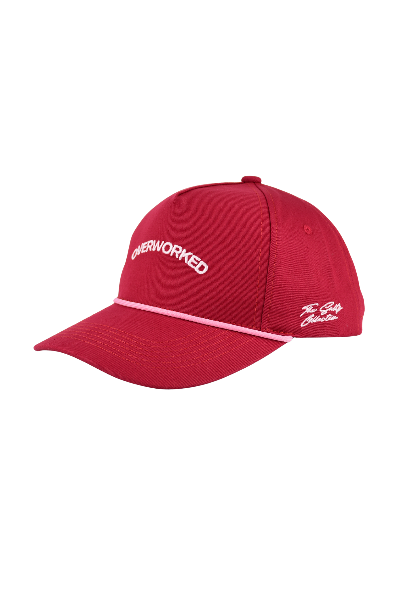 Overworked & Underf*cked Cap - Cherry Red & Pink