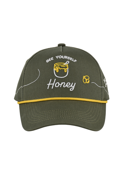 "Bee Yourself Honey" Cap - Olive & Honey Gold