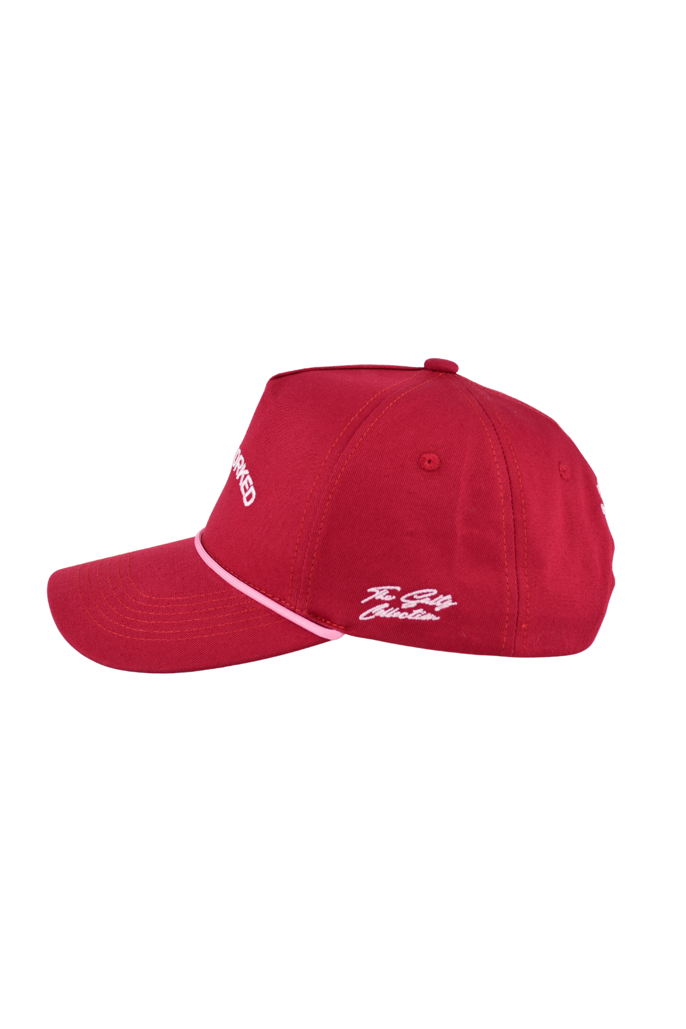 Overworked & Underf*cked Cap - Cherry Red & Pink
