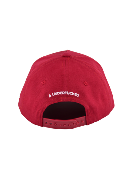 Overworked & Underf*cked Cap - Cherry Red & Pink
