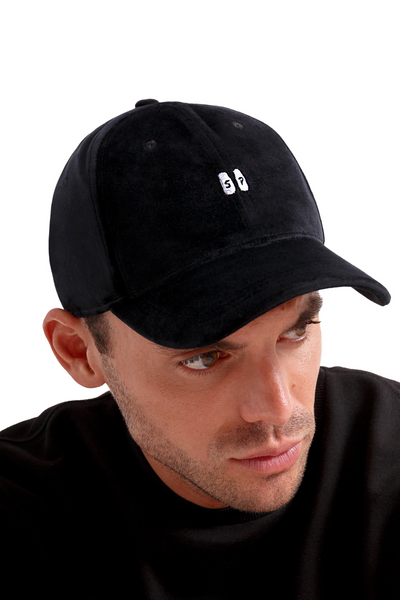Space Black Unisex Velvet Cap – Salty Pun display picture 1