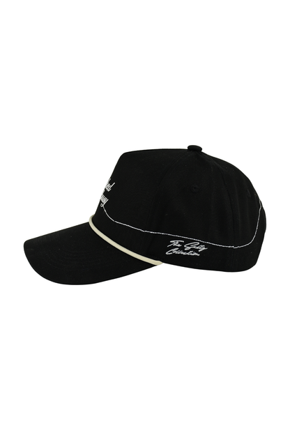 Booked & Busy......bitch"" Cap - Black & Ivory
