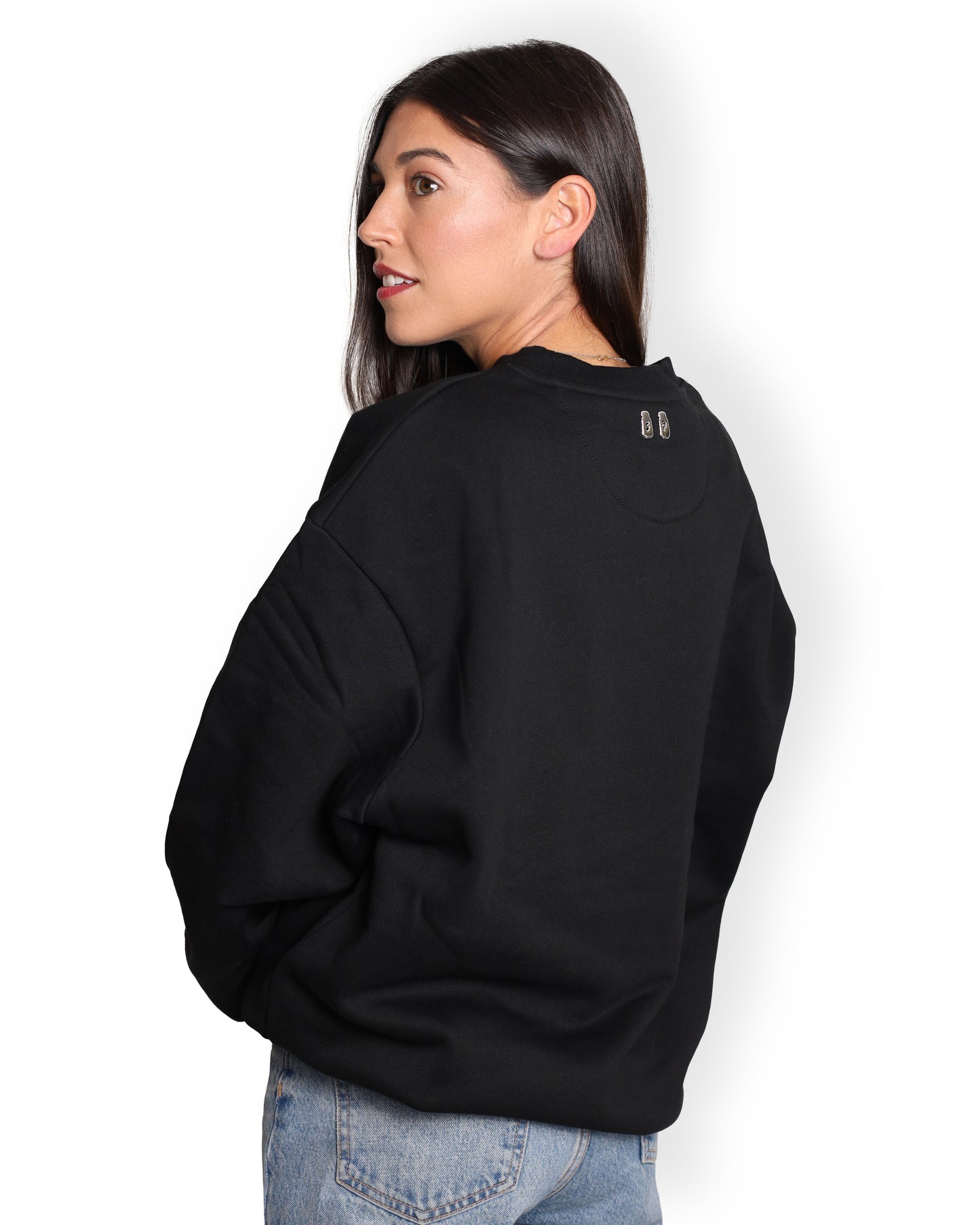 Unisex Oversized Black Sweatshirt - Salty Logo