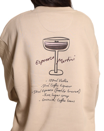 Unisex Oversized Nude Sweatshirt - Espresso Martini