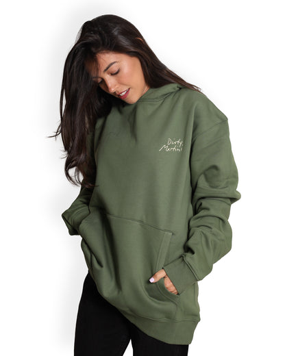 Unisex Oversized Green Hoodie - Dirty Martini