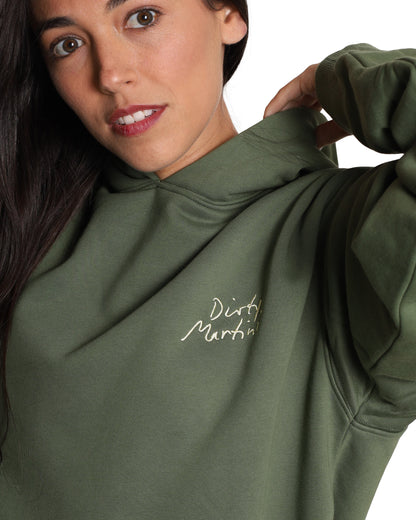 Unisex Oversized Green Hoodie - Dirty Martini