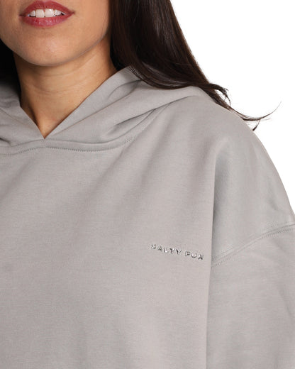 Unisex Oversized Grey Hoodie - Salty Logo