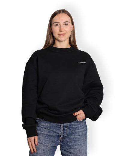 Unisex Oversized Black Sweatshirt - Salty Logo