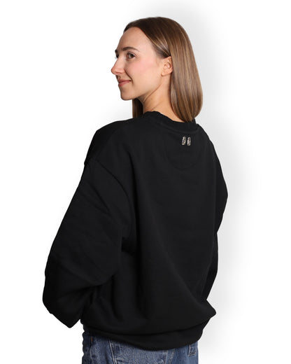 Unisex Oversized Black Sweatshirt - Salty Logo