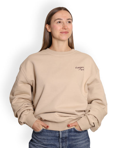 Unisex Oversized Nude Sweatshirt - Espresso Martini