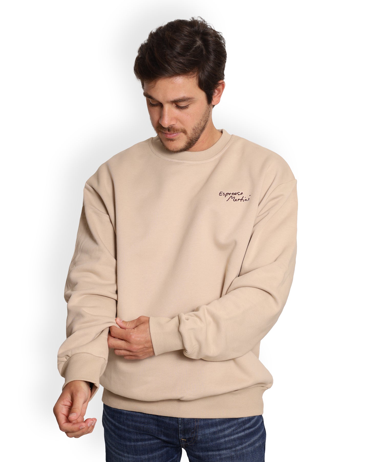 Unisex Oversized Nude Sweatshirt - Espresso Martini