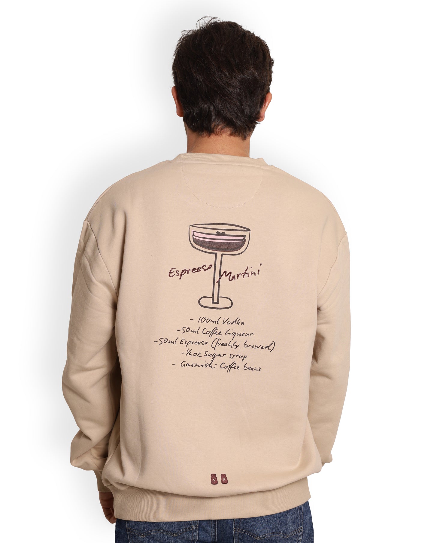 Unisex Oversized Nude Sweatshirt - Espresso Martini