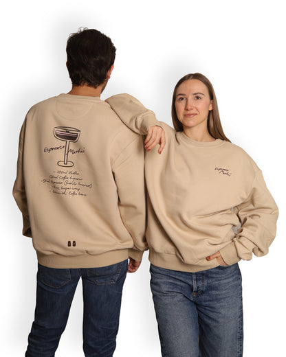 Unisex Oversized Nude Sweatshirt - Espresso Martini