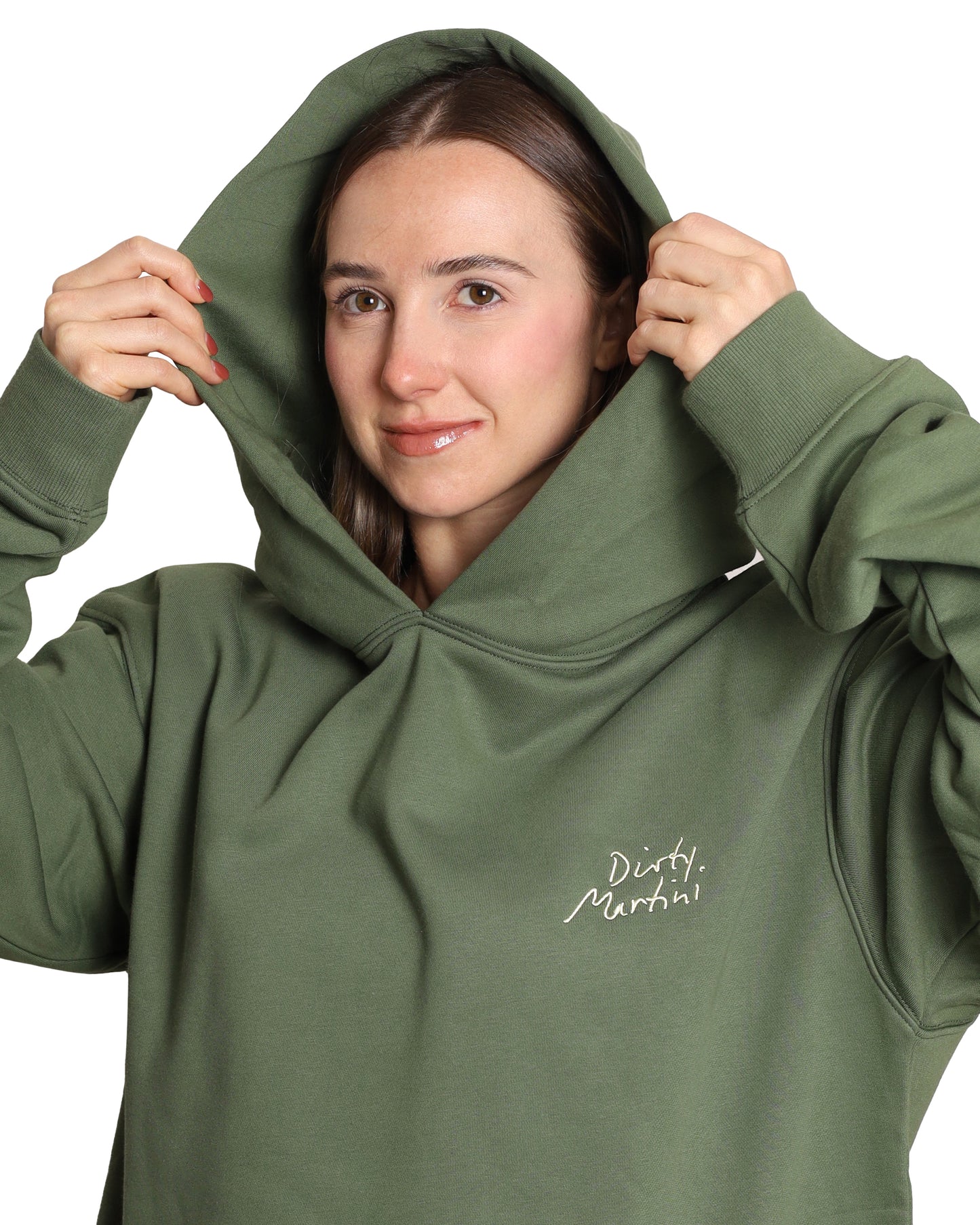 Unisex Oversized Green Hoodie - Dirty Martini