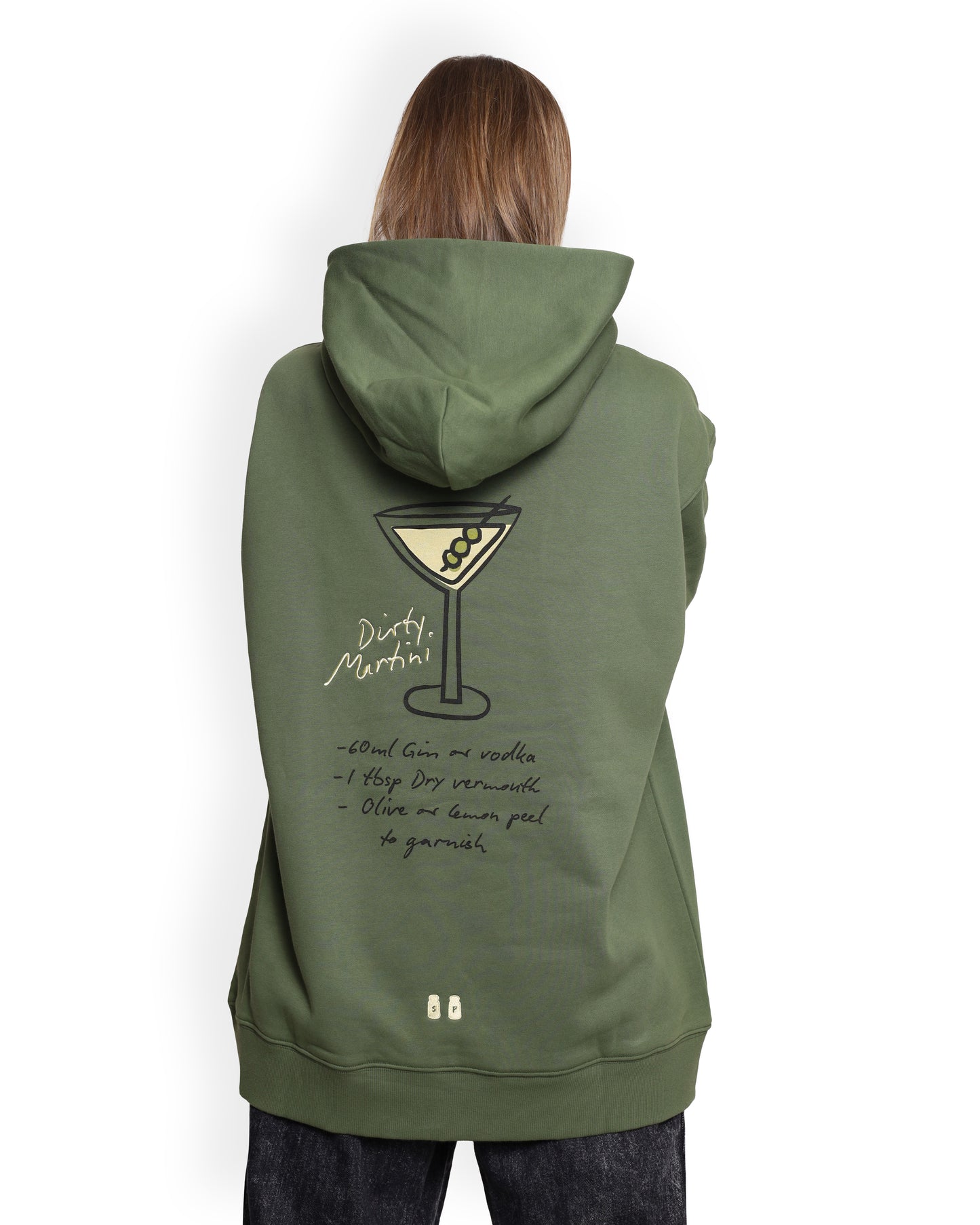 Unisex Oversized Green Hoodie - Dirty Martini