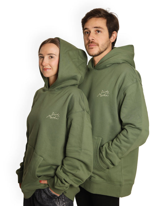 Unisex Oversized Green Hoodie - Dirty Martini