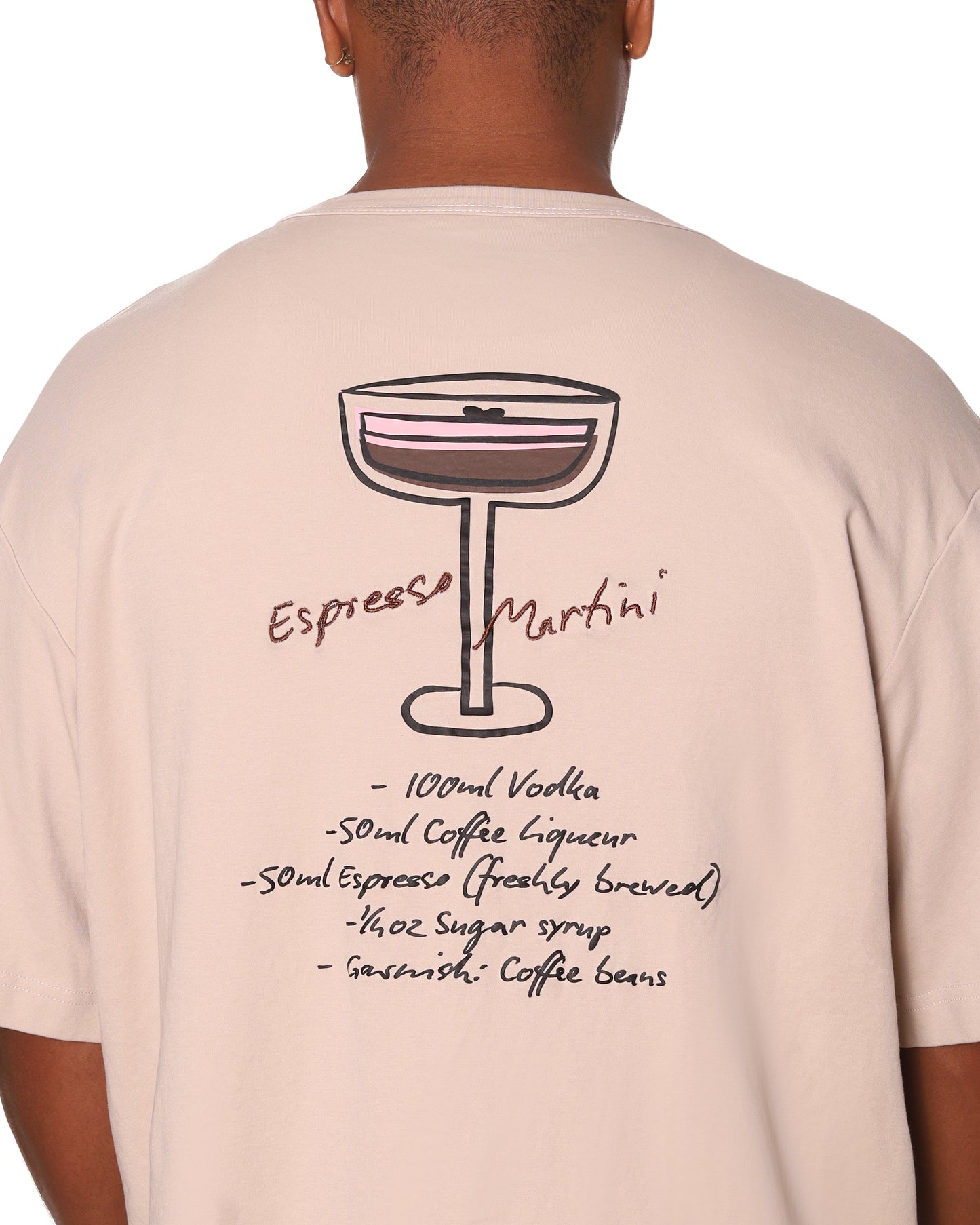 Espresso Martini - Oversized Nude T-Shirt