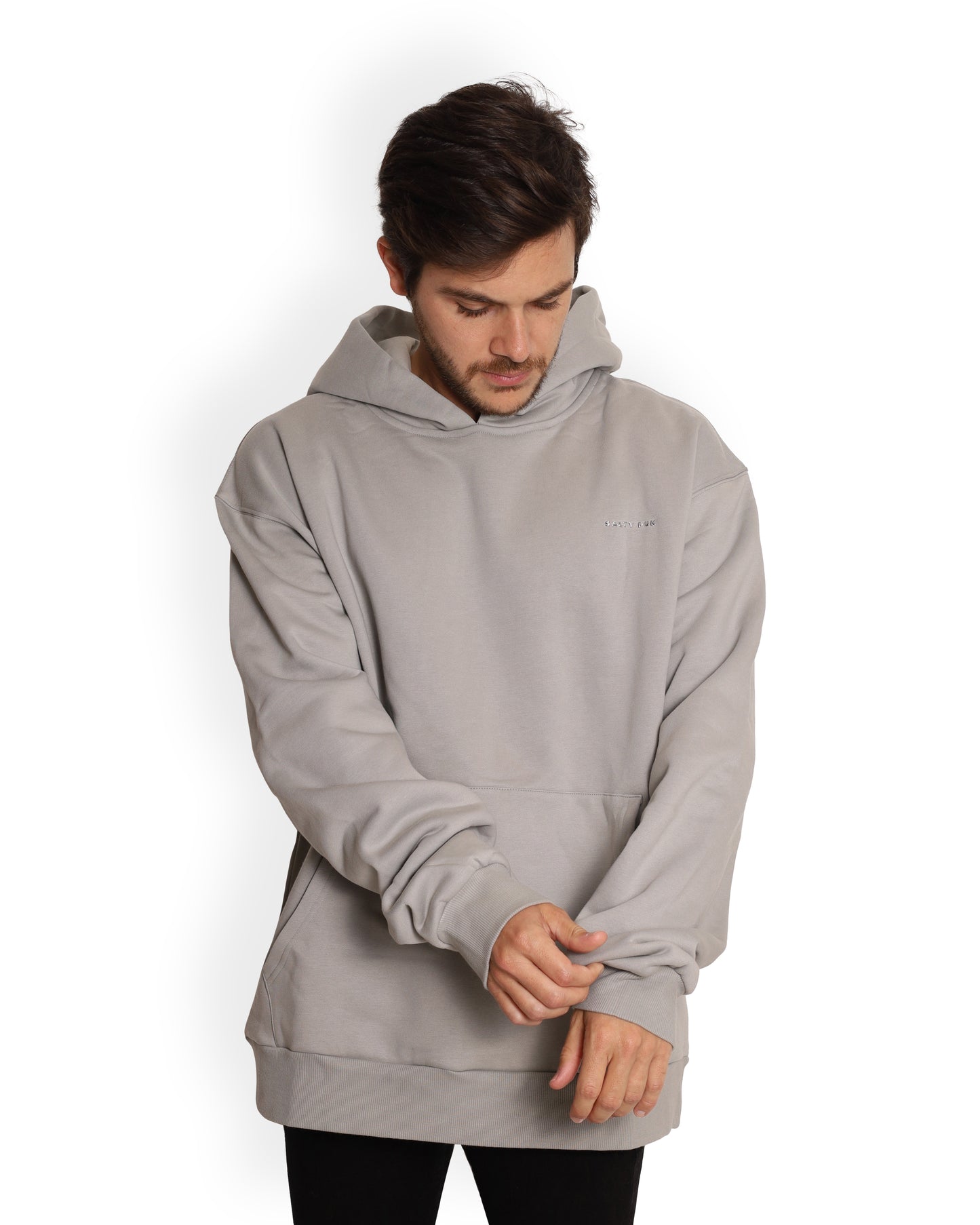 Unisex Oversized Grey Hoodie - Salty Logo