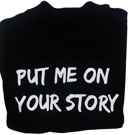 Men's Black Bomber Jacket - "Put Me On your Story"