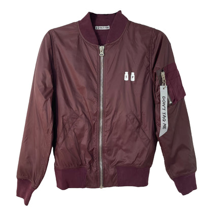 Women's Burgundy Bomber Jacket - "Just Take The F*cking Picture"