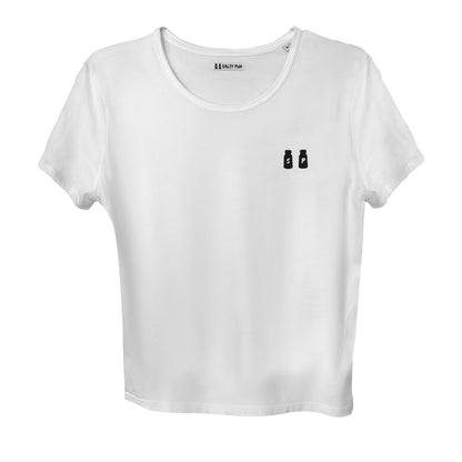 Women's White T-Shirt - Salty Logo